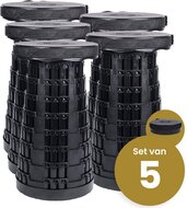 Alora Opvouwbare kruk extra strong zwart per 5