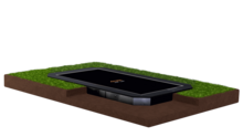 Avyna Trampoline FlatLevel 430x305 (343) | Zwart