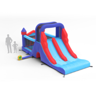 Springkussen Double Mega Slide Blauw/Rood (SK09-N) | Avyna