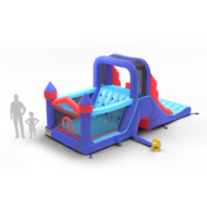 Springkussen Double Mega Slide Blauw/Rood (SK09-N) | Avyna