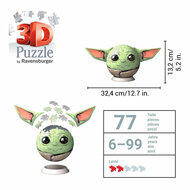 Ravensburger 3D Puzzel Strar Wars Grogu met Oren - 77st.
