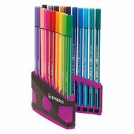 STABILO Pen 68 - Viltstift - ColorParade - Set 20 Stuks- Antraciet/Roze