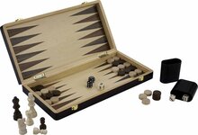 Schaakspel hout opklapbaar 38,5 x 38,5 x 5,8 cm - Essenhout