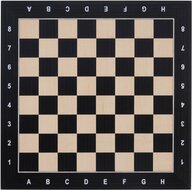 Schaakset ingelegd 40 x 40 cm schaakstukken 76 mm - Zwart, esdoorn