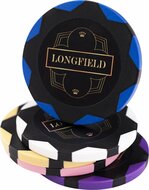 Pokerset in zwarte koffer met 500 chips zonder waarde (14 gram)