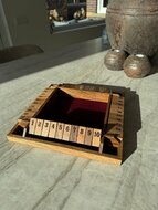 Shut the box (4 spelers) 29 x 29 x 3,5 cm - Walnoot