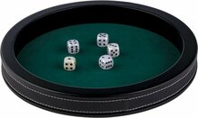 Pokerpiste zwart leder - 28 cm