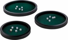 Pokerpiste zwart leder - 34 cm