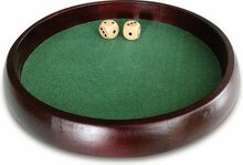 Pokerpiste 34 cm incl 2 dobbelstenen 18mm