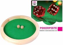 Pokerpiste 29 cm incl 2 dobbelstenen 18mm