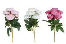 Kunst bloem Ranonkel &ndash; oud roze/wit/roze &ndash; 44 cm &ndash; diverse uitvoeringen