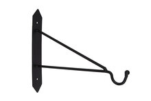 Wandhaak Triangle &ndash; mat zwart &ndash; metaal &ndash; 25 &times; 4 &times; 28 cm