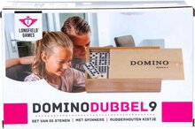 Domino dubbel 9 groot - 55 stenen - eurea met spinners