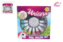 Unicorn nagellak set 9 kleuren 2 ml en nagelstickers 81.520.VM