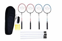 Badmintonset 4 spelers luxe met 2 shuttles en uitschuifbare poles | Angel Sports