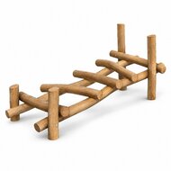 Robinia balkenbrug voor openbaar gebruik 200/300/400 cm (voorbeeld uitvoering) - witte achtergrond