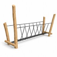 Robinia touwbrug voor openbaar gebruik 500cm (voorbeeld uitvoering) - witte achtergrond
