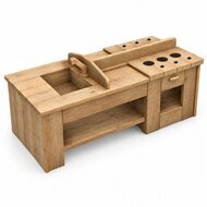 Robinia speelkeukentje voor openbaar gebruik 158cm x 68cm - witte achtergrond