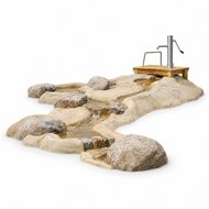 Robinia Waterspeelplaats voor openbaar gebruik 450cm x 710cm - witte achtergrond