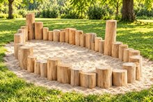 Robinia Zandbakrand palissade voor openbaar gebruik  - sfeerbeeld