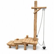 Robinia Zandwerkplaats voor openbaar gebruik 250cm x 140cm - witte achtergrond