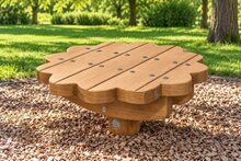 Robinia Zandtafel Margriet voor openbaar gebruik  80cm x 80cm (voorbeeld uitvoering) - sfeerbeeld