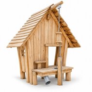 Robinia Zandspeelhuisje voor openbaar gebruik 160cm x 150cm - witte achtergrond