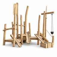 Robinia Zandwerkplaats voor openbaar gebruik 250cm x 280cm - witte achtergrond