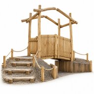 Robinia ophaalbrug met keerwand &ndash; voor openbaar gebruik - witte achtergrond