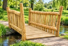 Robinia Wandelbrug met Balustrade &ndash; RS3104 &ndash; voor openbaar gebruik - sfeerbeeld