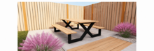 Picknicktafel model V 160 tot 250 cm van Douglas hout