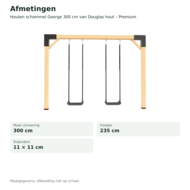 Houten schommel George 300 cm van Douglas hout &ndash; Premium