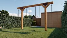 Houten schommel Mickey 400 cm van Douglas hout &ndash; Premium