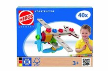 Heros Houten Constructor Vliegtuig (40-Delig)