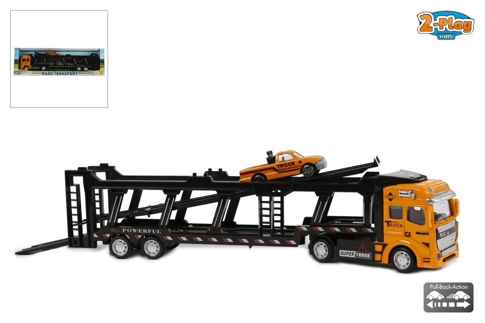 2-Play Vrachtwagen Autotransporter Pb 32Cm Met 1 Auto