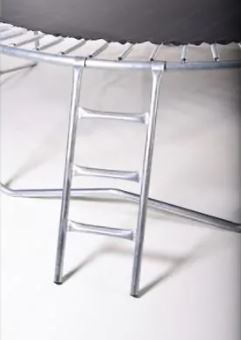 Trampoline ladder extra zwaar uitgevoerd, 90 cm 3 treden geheel uit 1 stuk