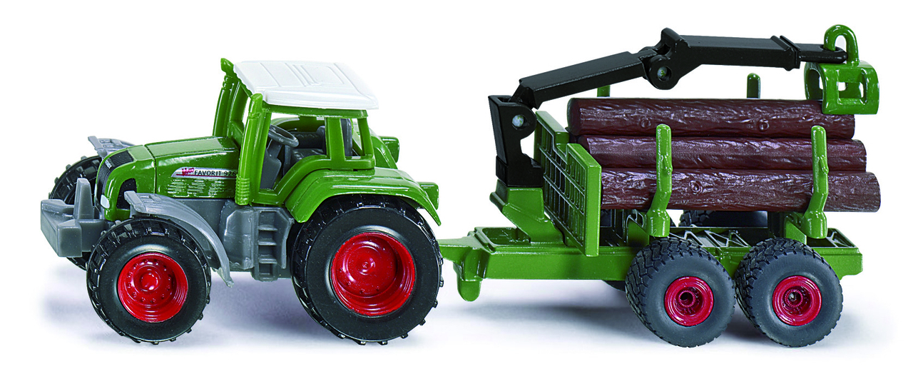 Siku Fendt met bomenaanhanger  1:87