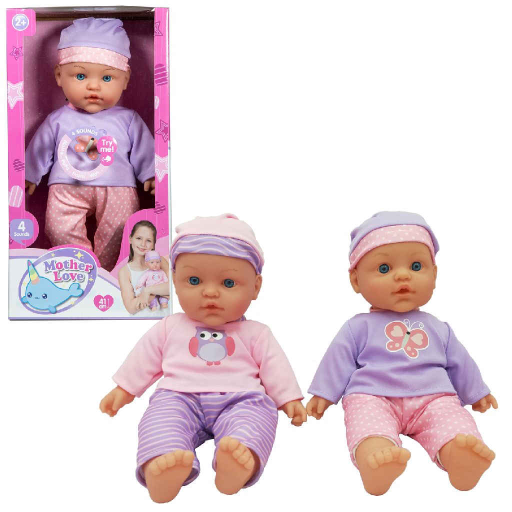 Besluit Opwekking Penelope Mother Love Zachte Babypop met Geluid 41cm - Speelgoed de Betuwe