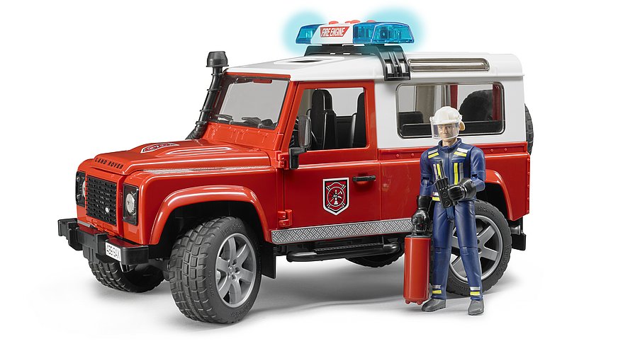 Bruder Land Rover Stationwagen Brandweer Met Figuur