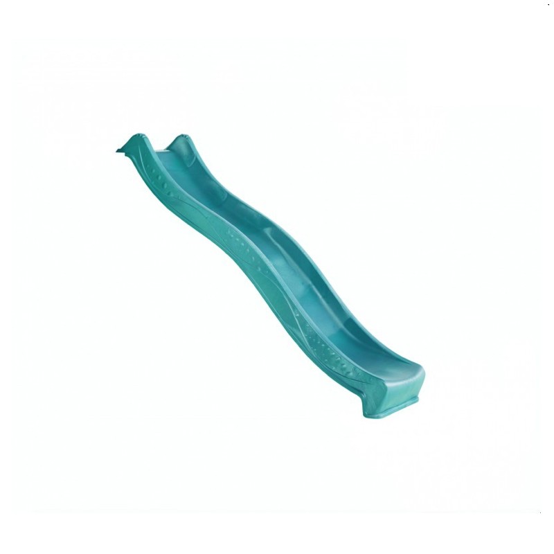 Glijbaan Yulvo/met bubbels met golf 240 cm – H1200 Lichtblauw/turquoise