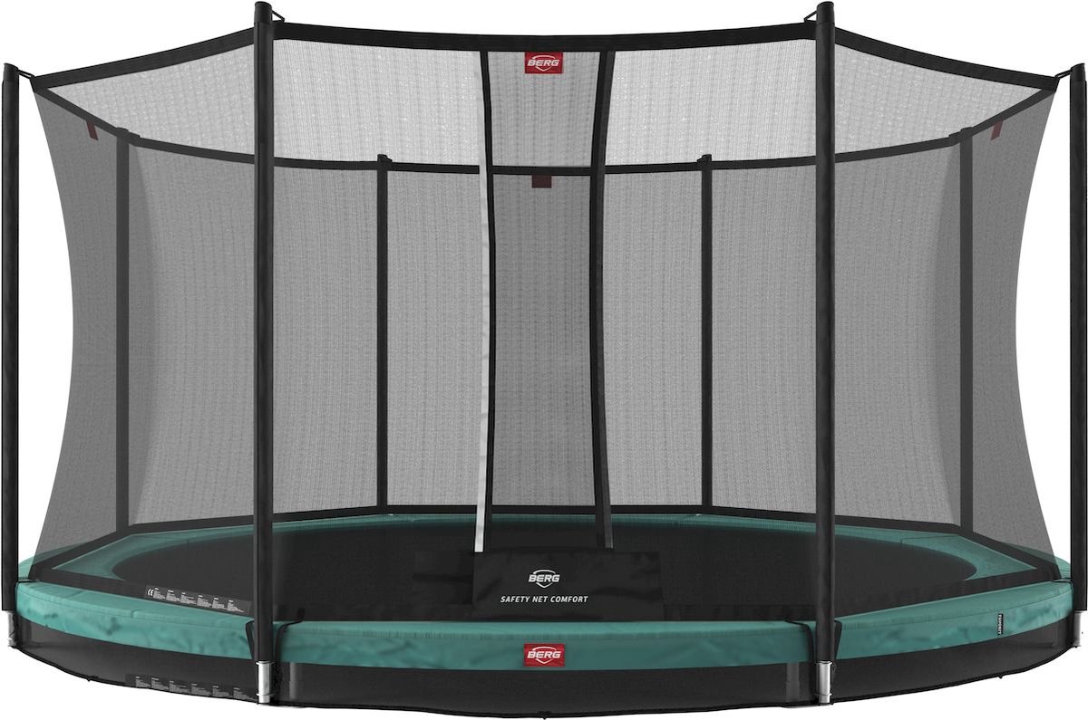 BERG trampoline Favorit InGround 430 Groen + Safety Net Comfort