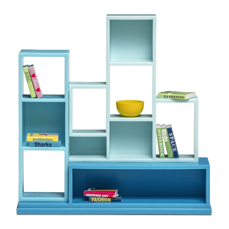 Lundby poppenhuis boekenkast met verlichting schaal 1:18 (4+)