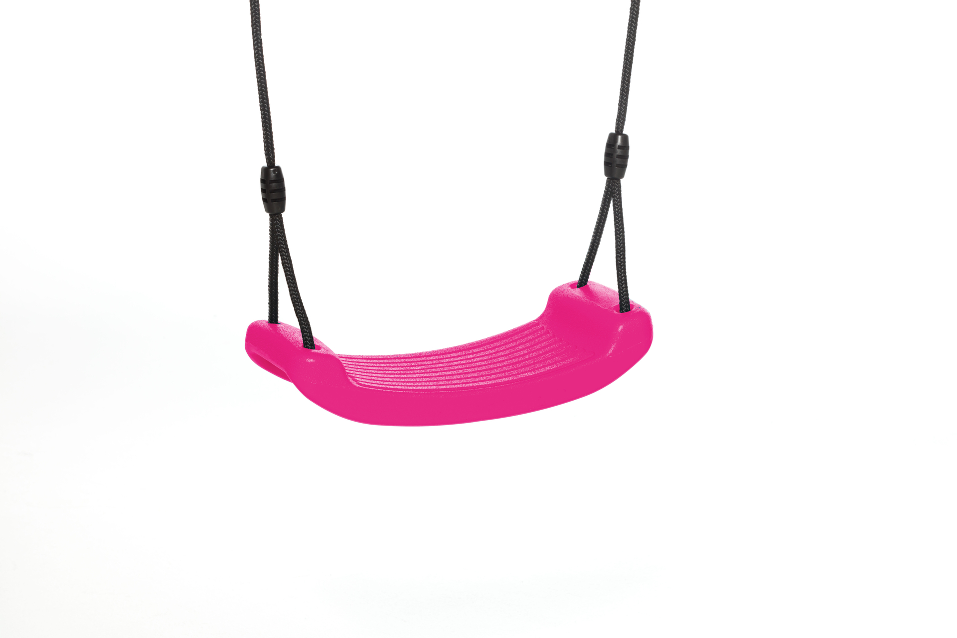 Schommelzitje kunststof roze met zwart gevlochten touw - Dice