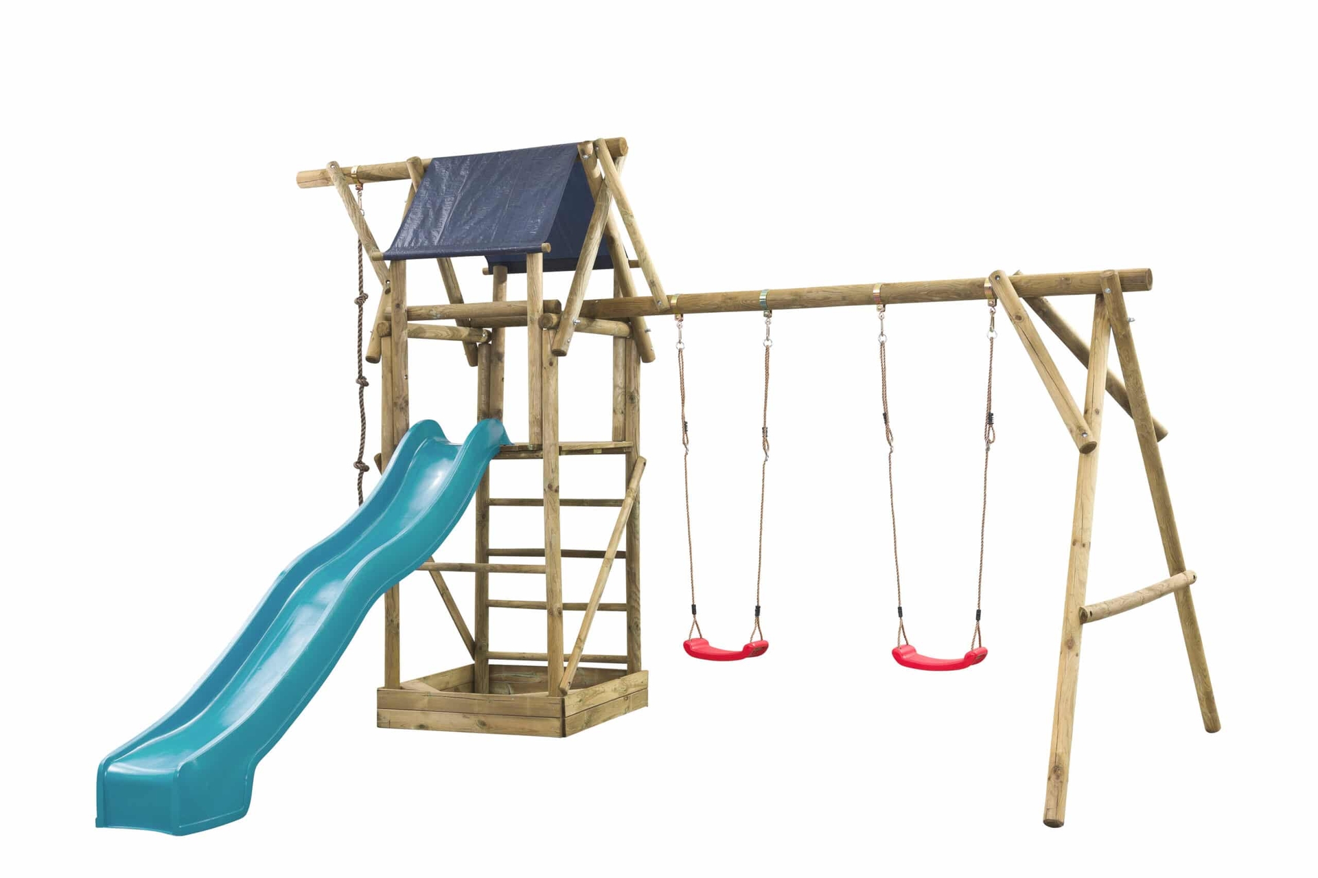 Houten Speeltoestel schommel Niels - Torquoise