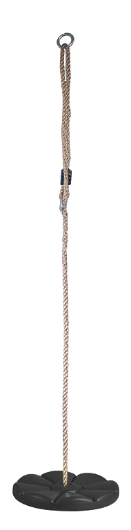 Schommel schotel zwart met PP-touw