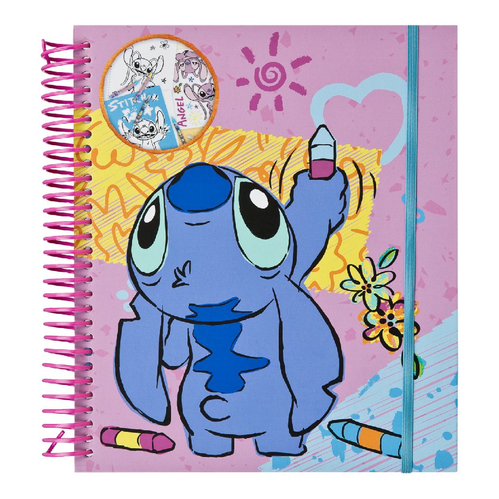 Stitch Stencil And Colouring Set 49pcs.