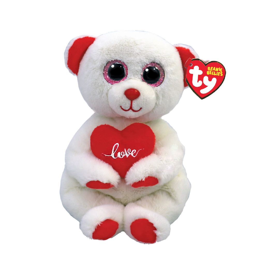 Ty Beanie Babies Bellies Desi Bear Heart 15cm