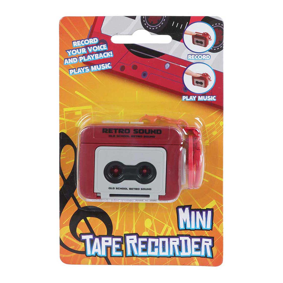 Sleutelhanger Cassetterecorder - 5,5cm