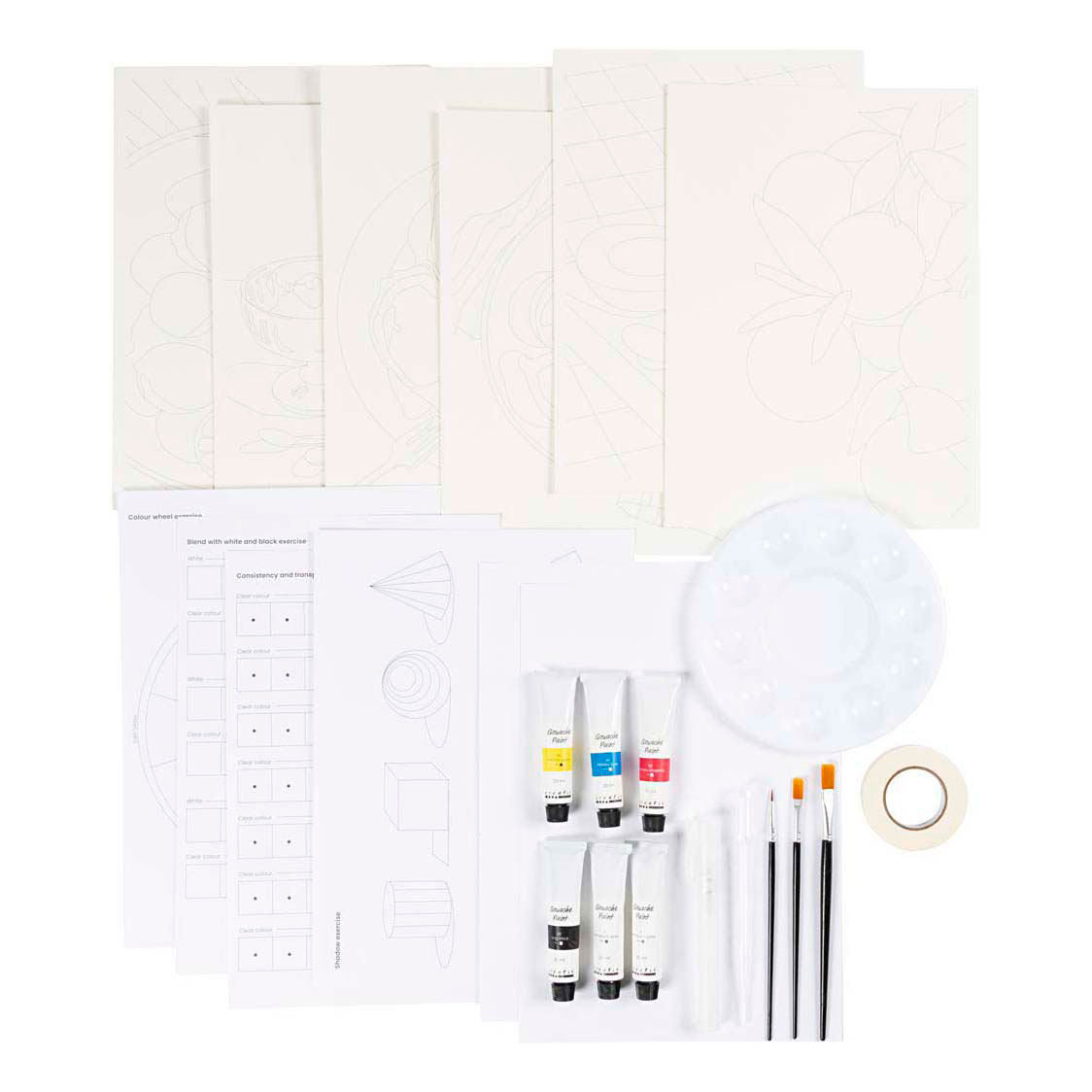 Starter Hobbyset Gouache Schilderijen