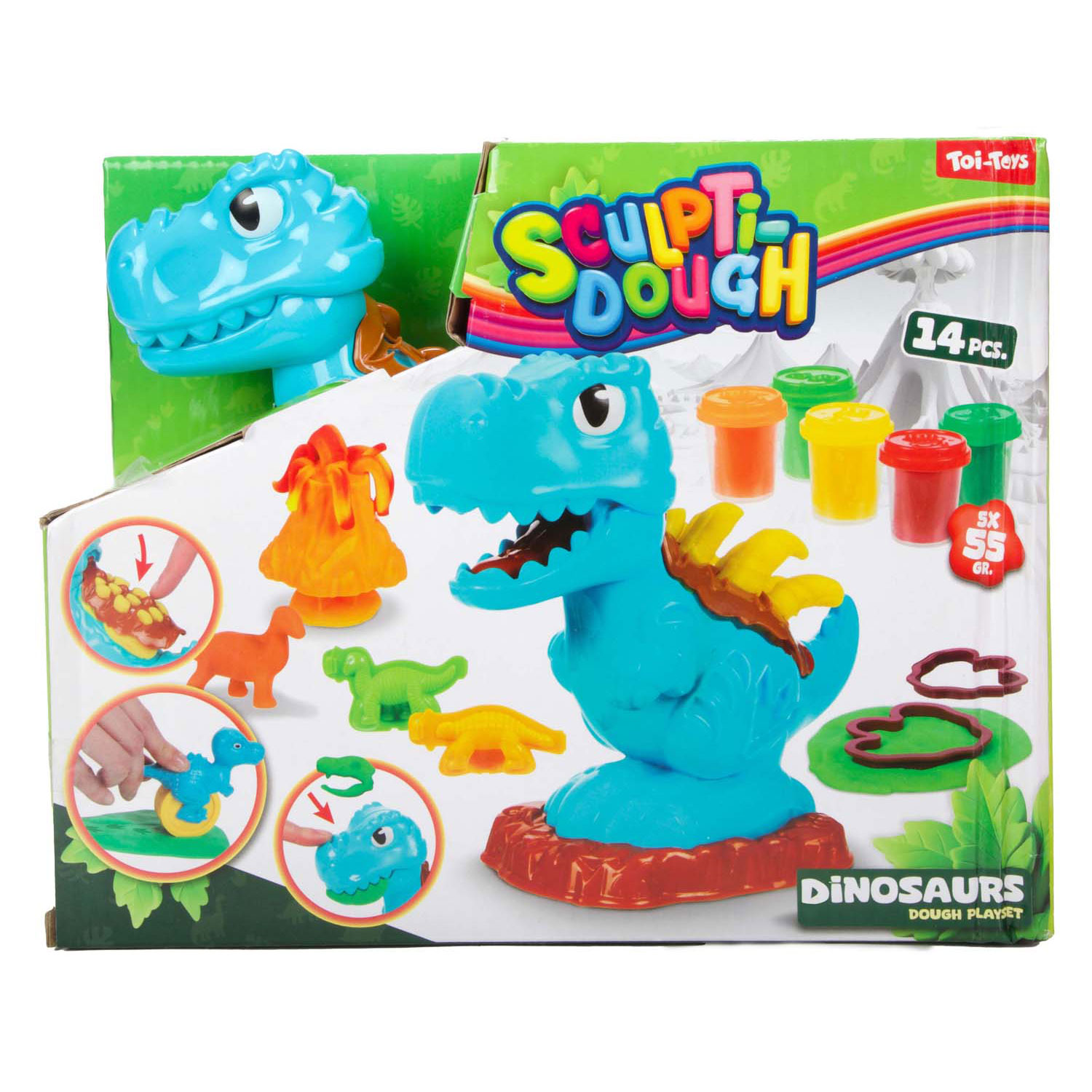 Sculptidough Kleiset Dino - 5 Kleipotjes